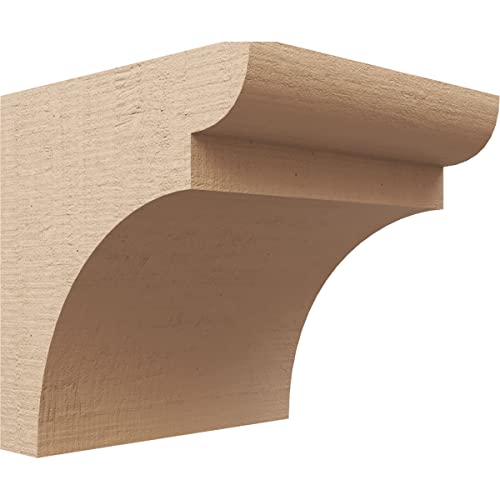 11"W x 11"D x 11"H Wide Yorktown Rough Cedar Woodgrain TimberThane Corbel, Primed Tan