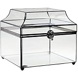 Glass Display Box Large Clear Case Wedding Card Decorative Keepsake Storage - J Devlin Box 600