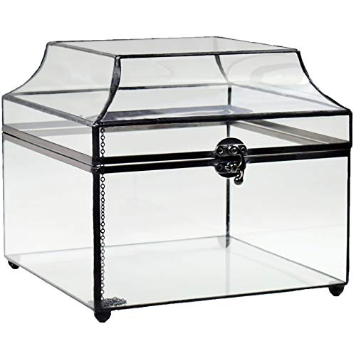 Glass Display Box Large Clear Case Wedding Card Decorative Keepsake Storage - J Devlin Box 600