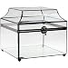J. Devlin Box 600 Large Clear Glass Box Wedding Card Holder Reception Card Box Keepsake Display Case Decorative Home Decor