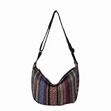 hippie cloth purses for women, cute Small hobo boho purses crescent crossbody bags, vintage aesthetic bags