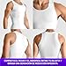 Rounderbum Seamless Compression Tank Top - White, Large - Men’s Body Shaper, Slims Waist, Enhances Muscle Definition, Firms Chest, Improves Posture - Comfortable All-Day Support
