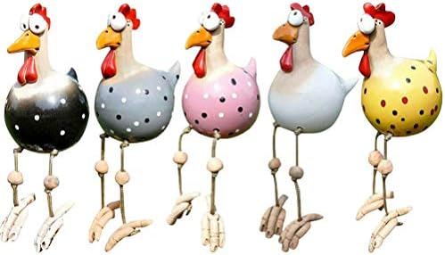 PUNELE Ceramic Chicken Garden Decoration, Garden Decoration, Chicken Decoration, Animal Statue Hand-Made Pile, Handmade Garden Decoration, Animal Figure Ornament For Home Decoration