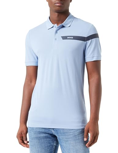 BOSS Paule Camisa de Polo para Hombre, Open Blue498, 3XL