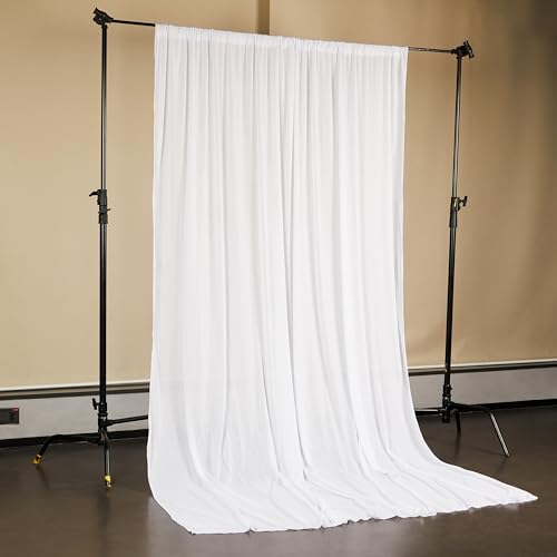 Image of Amazon Basics Professional White Screen Backdrop Cloth (8x12 ft) | Suitable for Photography, Photoshoot, Product Photography, Live Streaming, Zoom Meetings, VFX Editing | Pack of 1 (White)