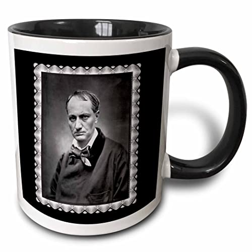 3dRose Charles Baudelaire from1878 by Etienne 11oz Two-Tone Black Mug