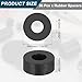 uxcell 36Pcs Thick Rubber Spacer, 1-9/16 Inch OD x 15/32 Inch ID x 3/8 Inch Thickness Black Round Rubber Bushings Anti Vibration Flat Washers for Home Industrial Machinery(40 x 12 x 10mm)