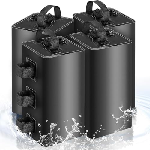 アップオーニングウェイト オーニング脚用サンドバッグ 4個セット Kisigim 注水式 ソフトウエイト 10L容量 ウェイトバッグ テント 重り 安定したキャノピーサポート用 アウトドア 風対策 (【10L】33.5*19.5CM,A)