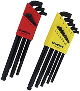 Bondhus 20599 0.050-3/8" & 1.5-10mm Stubby Ball End Hex Key DoublePK
