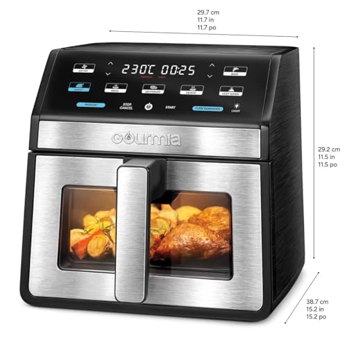 Gourmia GAF858 7.5L Air Fryer with Window & Light — view 4