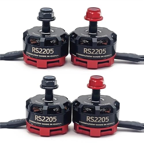 2300KV ブラシレスモーター - CW & CCW 回転、30A BLHeli_S ESC 付き、FPV レーシングドローン用(RS 2205 2300 4PCS)