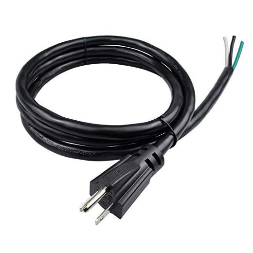 Pinfox 6ft 12 Gauge 3 Prong Heavy Duty Replacement Power Supply Cord Cable 110V 115V 120V Pigtail for Appliance, NEMA 5-15 Plug US SJT 12AWG (12/3)