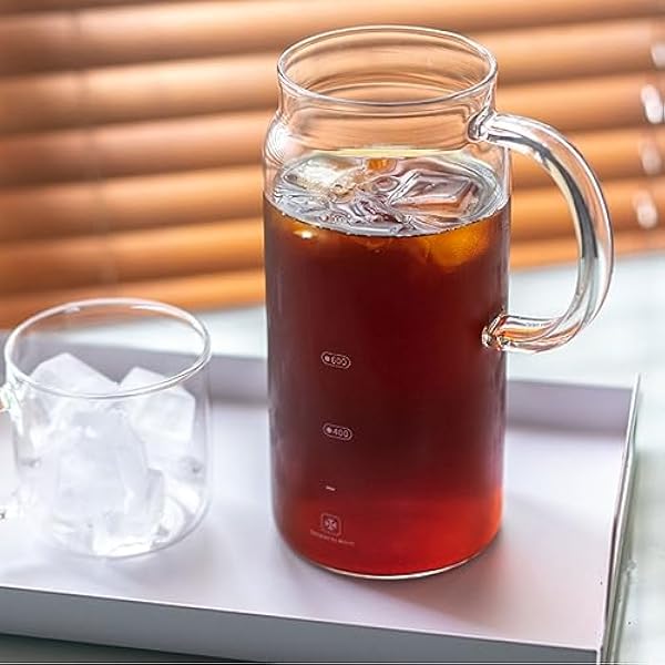 MObyat kaffebryggare med kall bryggning med intim skalmärke för hemmakontor, iskaffebryggare 1 300 ml passar de flesta kylskåp