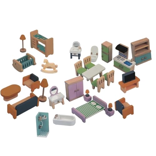 Muebles de casa de muñecas para habitaciones infantiles y entretenimiento en viajes
