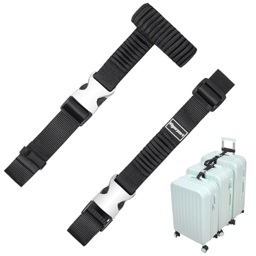 Vigorport Luggage Straps, Metal Luggage Connector Straps for Suitcases