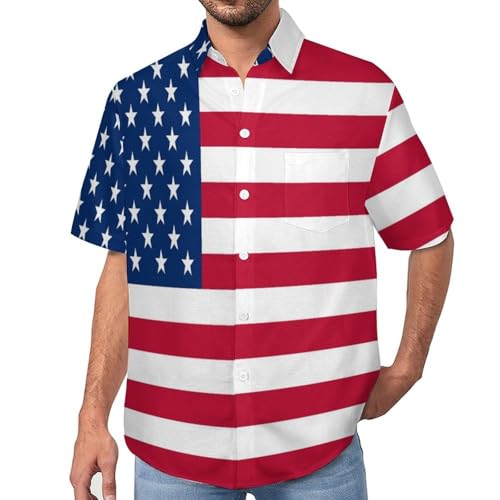 Chemise manches courtes homme imprimé USA idéale pour vos barbecues et sorties