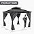 12' X 12‘ Permanent Hardtop Gazebo?Hardtop Gazebo Aluminum Gazebo with Galvanized Steel Double Roof for Patio Lawn and Garden, Curtains and Netting Included,Use for All Weather