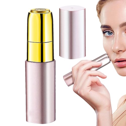 Tuxxjzm Máquina de afeitar eléctrica para la cara femenina, cortadora de cejas portátil, dispositivo de depilación nasal con forma de lápiz labial, dispositivo lavable de depilación nasal de partes