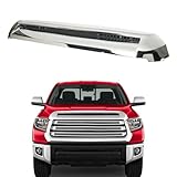 Chrome Front Upper Hood Bulge Molding Grille Trim Compatible with 2014-2021 Tundra