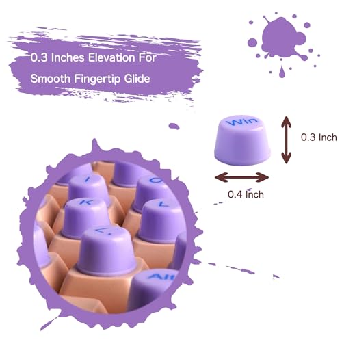 Pegatinas para Teclado 96 Piezas Morado miniatura 3