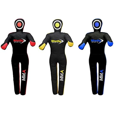 Shelly MMA Dummy Judo Grappling Dummy Punching Bag Brazilian BJJ JIU Jitsu Standing Position Dummy Wrestling Martial Arts Boxing Karate Training Dummies - Canvas - UNFILLED Cover
