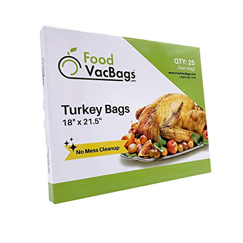 25 - Turkey 18" x 21.5" Oven Bags, Brining, Roasting,