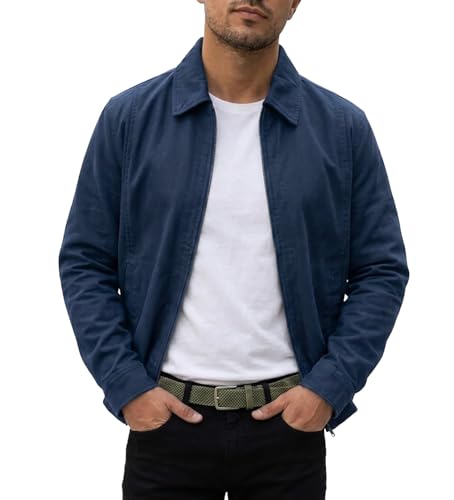 Image of Summer Lightweight Canvas Breathable Cotton Jacket For Men | Punk Gothic Brando Biker Coat Classic Rock Streetwear Belted Jacket