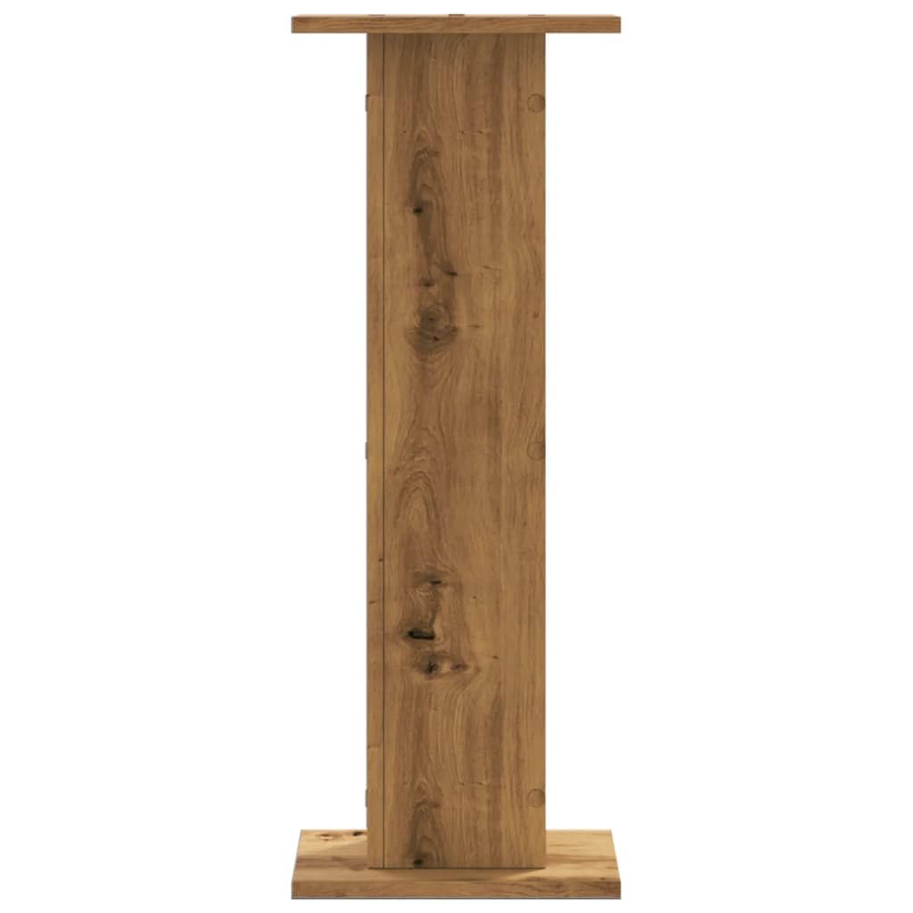 Pflanzenständer 2er Set Artisan-Eiche 30x30x80 cm Holzwerkstoff wetterfest dekorativ für Balkon Garten Indoor Outdoor stabile Ablage