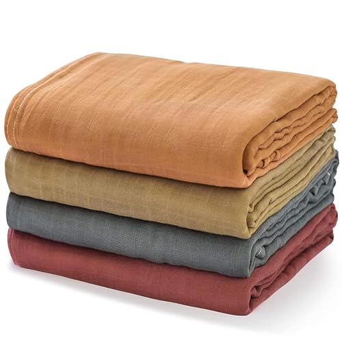 Momcozy Muslin Swaddle Blankets, 4-Pack...