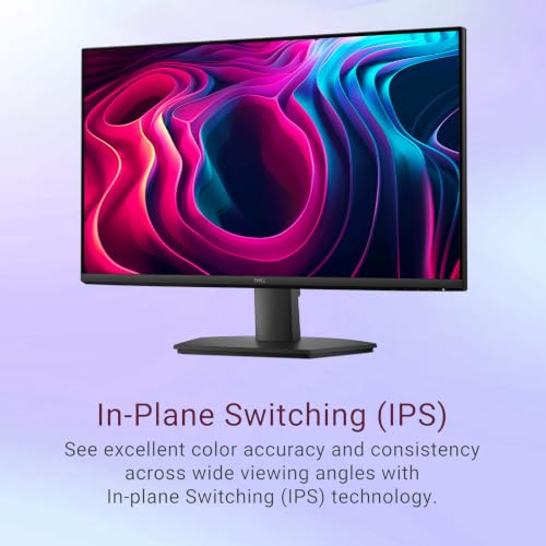 Image of Dell 27 inch Monitor, FHD (1920 x 1080), 100Hz, IPS Panel, AMD FreeSync, 5ms, VESA, Low Blue Light, Flicker Free, Anti-Glare, HDMI & VGA, Comfortview Plus, Ultra-Thin bezels, Tilt Adjustment, Black