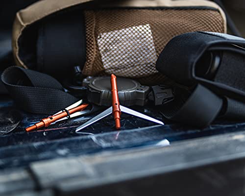 Dead Ringer 100 Grain Broadheads, Pack Of 3 Broadheads | Available In Mechanical, Hybrid Fixed/Mechanical, And Expandable Blades, Super Freak Extreme Orange #TOP6