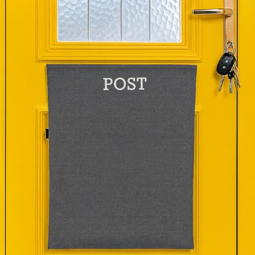 Post Catcher Bag for Mail Slots, Letter Boxes [Grey] No Tools or Screws Needed No Bending Down, Stops Dog Eating Mail (Grey)