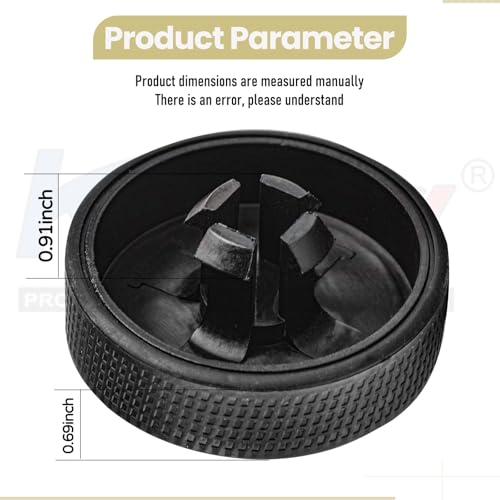 2 Sets of Upgraded Replacement Wheel and Gasket for Ryobi 18v Cordless Stick Vac PCL720B, PCL720K, PBLSV716B, PBLSV716K, PBLSV717B, PBLSV717K Cordless Vacuum Cleaner - Silicone Replacement Wheels by Karbay - Image 2