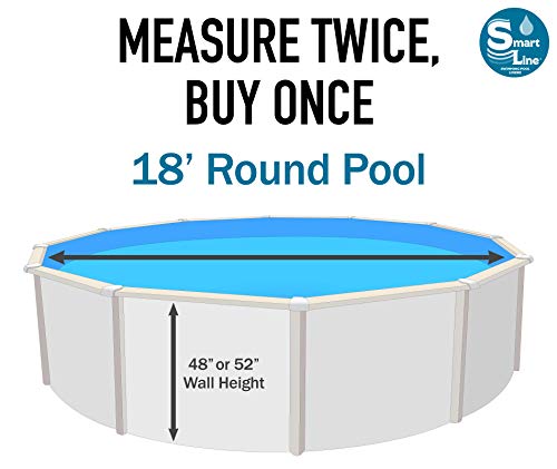 Smartline Boulder Swirl 18-Foot Round Liner | Overlap Style | 48-To-52-Inch Wall Height | 25 Gauge Virgin Vinyl | Designed For Steel Sided Above-Ground Swimming Pools #TOP4