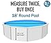 Smartline 18 ft Round Swimming Pool Liner | Boulder Swirl | Overlap Style | 48-52 Inch Wall Height | 25 Gauge Vinyl | for Steel Sided Above Ground Pools | Gasket Kit Included