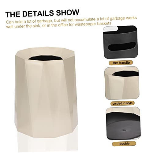 Caneca de basura rectangular dorada de 10L miniatura 4