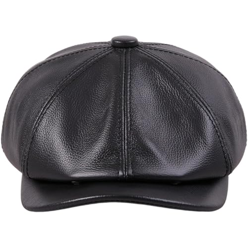 Lpitoy Casquette Gavroche en Cuir pour, Style Vintage Gatsby, Casquette