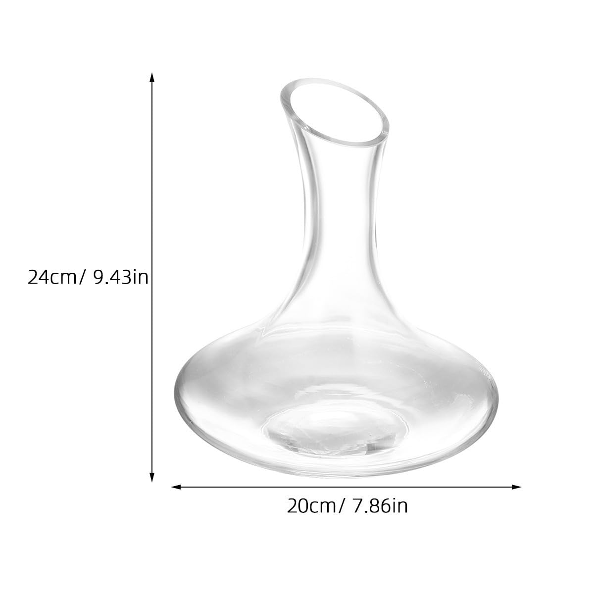 VANZACK Decantador de Vidrio para Bar, Mejora el Gusto del Vino y Adorno Elegante, 1 Pieza para Servir y Disfrutar en Casa