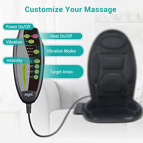 Seat Massager With Soothing Heat,Massage Seat Cover With 8 Vibration Nodes Memory Foam Pads For Home Office Chair To Relieve Fatigue For Back Shoulder Thighs(Black) #TOP3