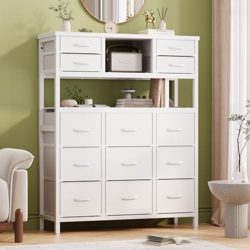LIVEHOM Dresser for Bedroom with 13 Fabric Drawers,...