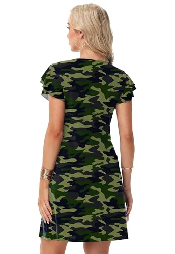 Image of AOBUTE Womens 4th of July Dress American Flag Party Dresses USA Parade Mini Dress