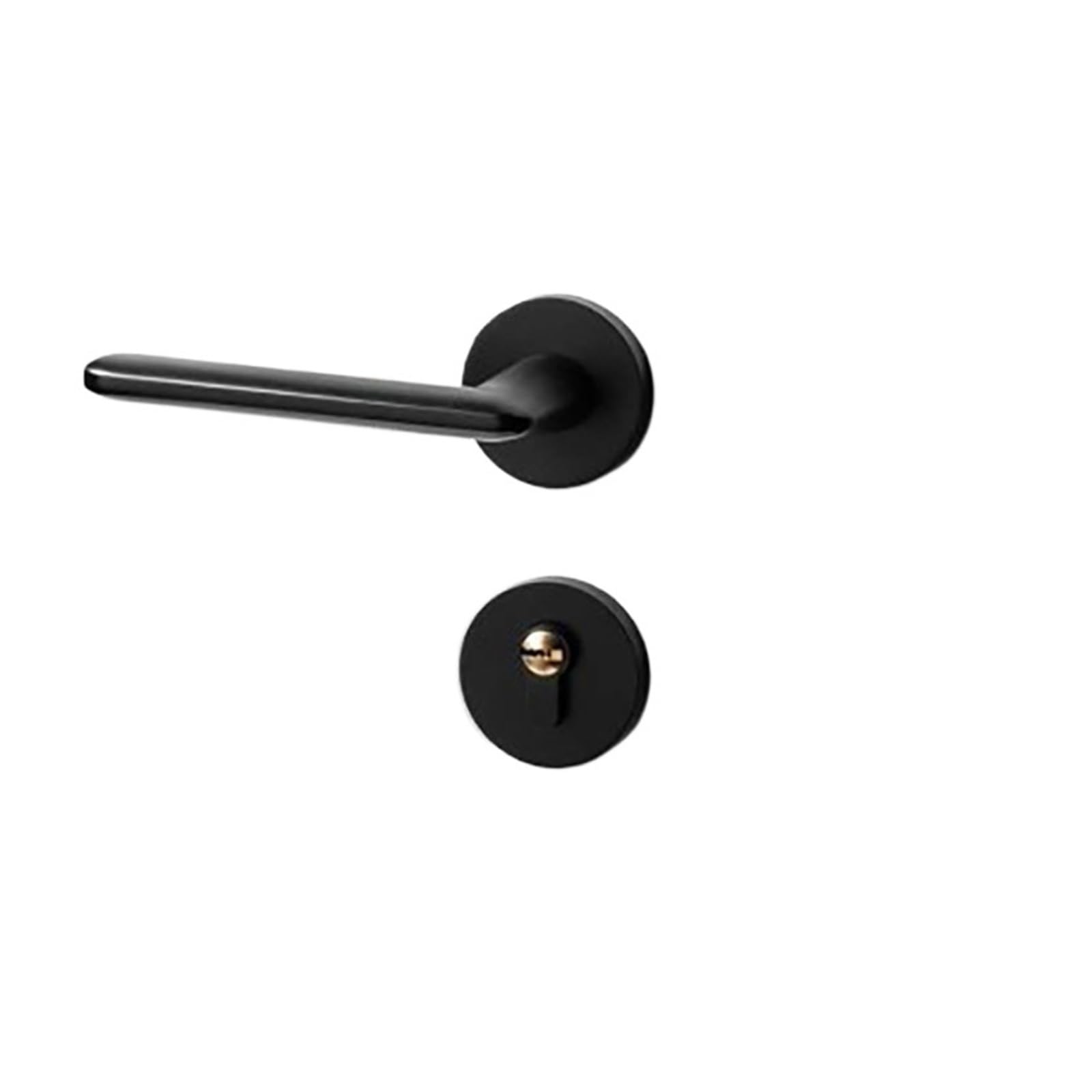 NYRXRYTCA Door Lock Indoor Bedroom Door Lock Silent Magnetic Lock Simple Split Wooden Door Lock Black Door Handle(Yahei)
