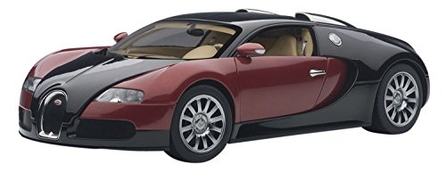 Bugatti EB Veyron 16.4 1st Production Car Black and Red Limited Edition to 1200pcs 1/18 Diecast Model Car by Autoart