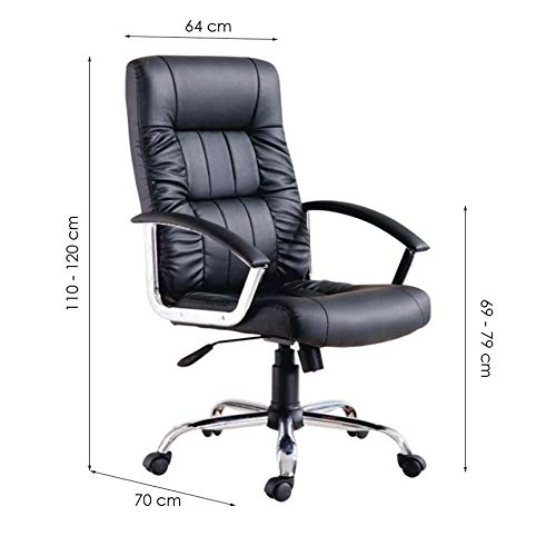 Cadeira de Escritório Presidente Giratória Office Plus Preta