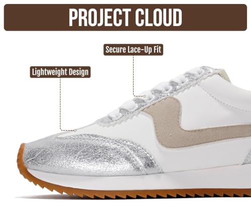 Image of Project Cloud Fashion Sneakers for Women 2026 - Lightweight Lace-Up Shoes for Women with Memory Foam Insoles - Trendy Womens Shoes - Non-Slip, Comfortable Womens Sneakers (Madison)