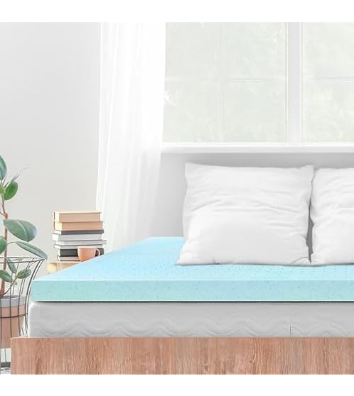 Mattress Topper Queen, 3 Inch Gel Infused Memory Foam Mattress Topper, Queen Size M...