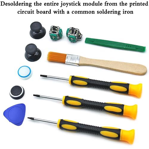 Image of 19 PCS Joysticks Replacement Parts Kit, SourceTon Bumper Buttons, Replacement Thumbsticks, Hat Silicone, brush, Hat Covers with T6 T8 T10 Repair Screwdriver Kit Compatible with Xbox One Controllers