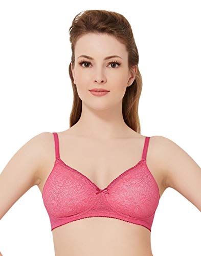 Image of Amante Lace Padded Non-Wired Full Coverage T-Shirt Bra