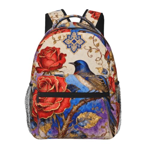 Bolsa de viaje resistente al agua con rosas para adultos activos