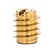 E-Z LOK Knife Threaded Insert for Hard-Wood, Brass Thread Inserts 4-40 Internal Threads, 0.375" Length Pack of 25